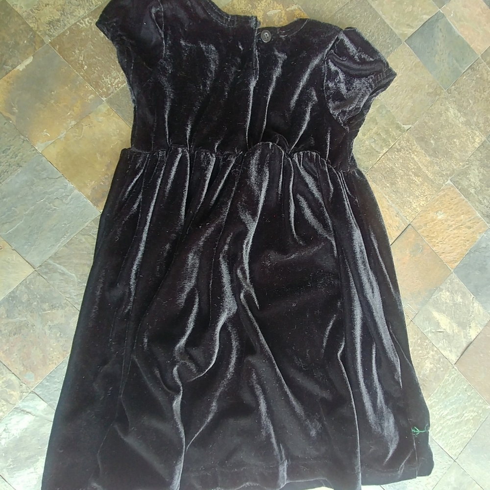 Black Velvet Dress w Matching Coat *Size 3T - Picture 8 of 8